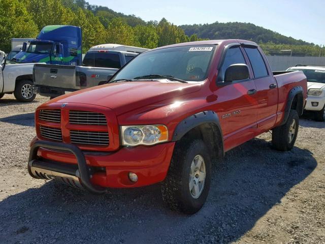 1D7HU18N65S302407 - 2005 DODGE RAM 1500 S RED photo 2