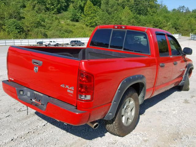 1D7HU18N65S302407 - 2005 DODGE RAM 1500 S RED photo 4