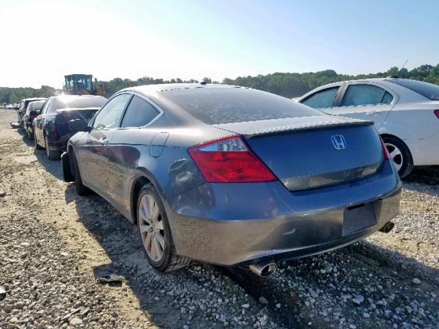 1HGCS22808A012842 - 2008 HONDA ACCORD EXL GRAY photo 3