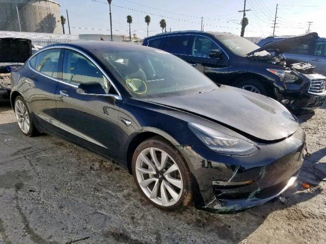 5YJ3E1EA0JF126562 - 2018 TESLA MODEL 3 BLACK photo 1