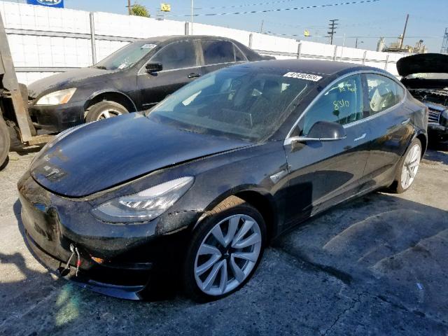 5YJ3E1EA0JF126562 - 2018 TESLA MODEL 3 BLACK photo 2