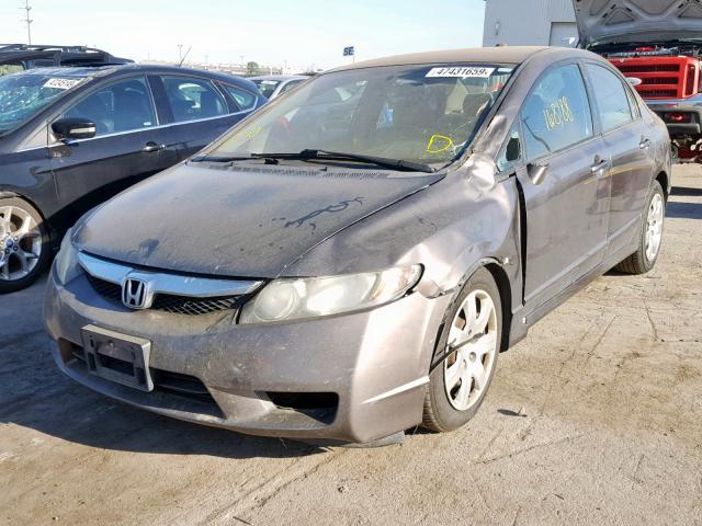 19XFA16539E018514 - 2009 HONDA CIVIC LX GRAY photo 2