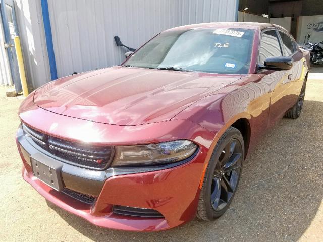 2C3CDXHG6HH537429 - 2017 DODGE CHARGER SX BURGUNDY photo 2