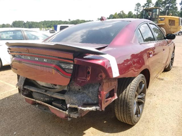 2C3CDXHG6HH537429 - 2017 DODGE CHARGER SX BURGUNDY photo 4