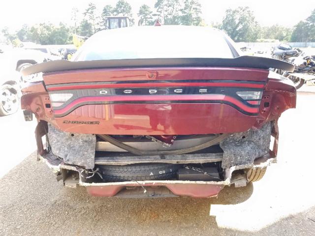 2C3CDXHG6HH537429 - 2017 DODGE CHARGER SX BURGUNDY photo 9