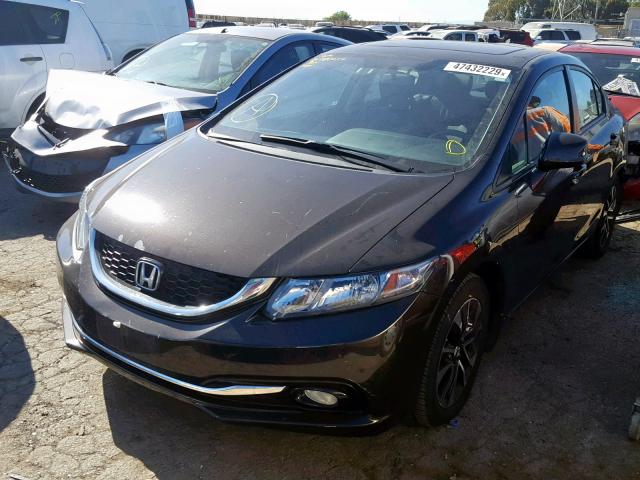 2HGFB2F91DH585938 - 2013 HONDA CIVIC EXL 黑色 照片 2