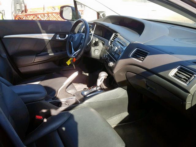 2HGFB2F91DH585938 - 2013 HONDA CIVIC EXL 黑色 照片 5