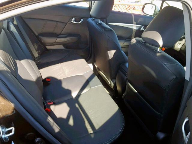 2HGFB2F91DH585938 - 2013 HONDA CIVIC EXL 黑色 照片 6