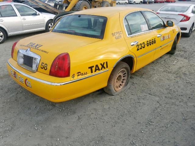 1LNHM83W6YY863996 - 2000 LINCOLN TOWN CAR C YELLOW photo 4