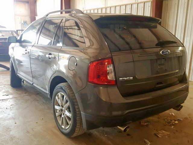 2FMDK3JCXBBB07382 - 2011 FORD EDGE SEL GRAY photo 3