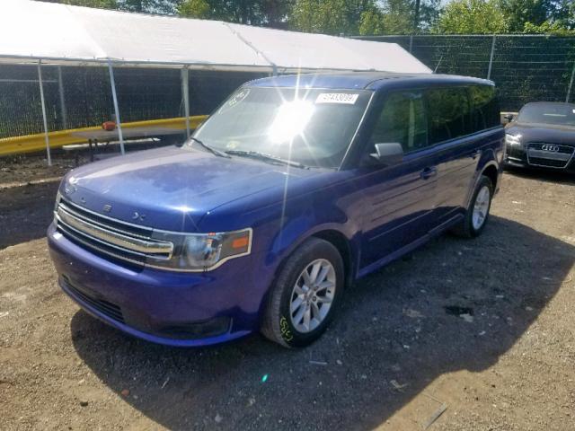 2FMGK5B81DBD02695 - 2013 FORD FLEX SE BLUE photo 2