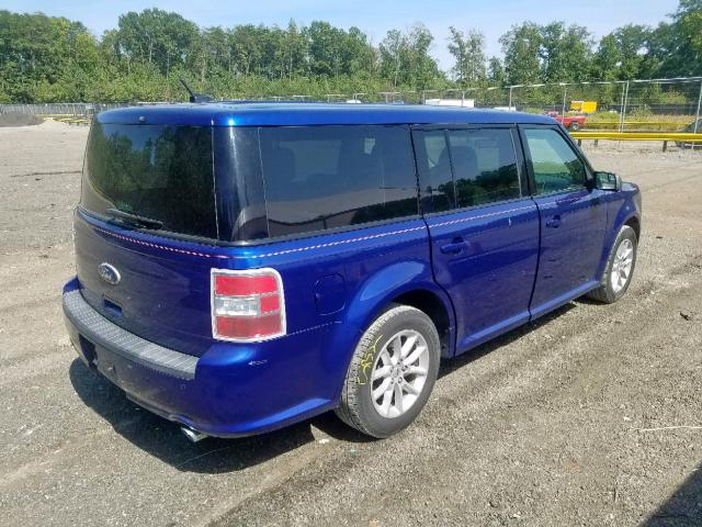 2FMGK5B81DBD02695 - 2013 FORD FLEX SE BLUE photo 4