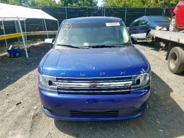 2FMGK5B81DBD02695 - 2013 FORD FLEX SE BLUE photo 9