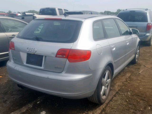 WAUHF78P57A062376 - 2007 AUDI A3 2 SILVER photo 4