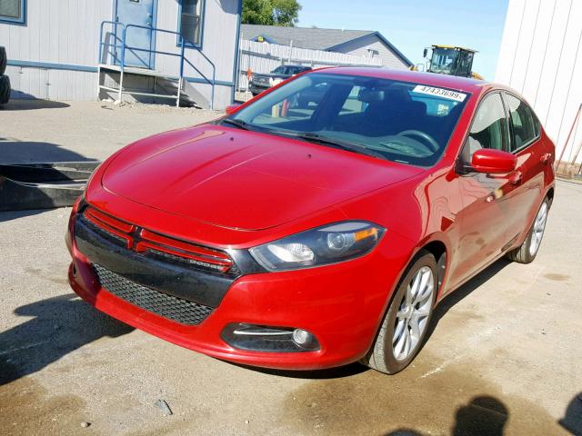 1C3CDFBH5DD648718 - 2013 DODGE DART SXT RED photo 2