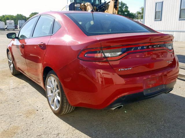 1C3CDFBH5DD648718 - 2013 DODGE DART SXT RED photo 3