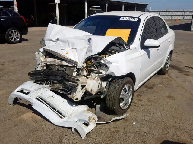 KL1TD5DE5AB046473 - 2010 CHEVROLET AVEO LS WHITE photo 2