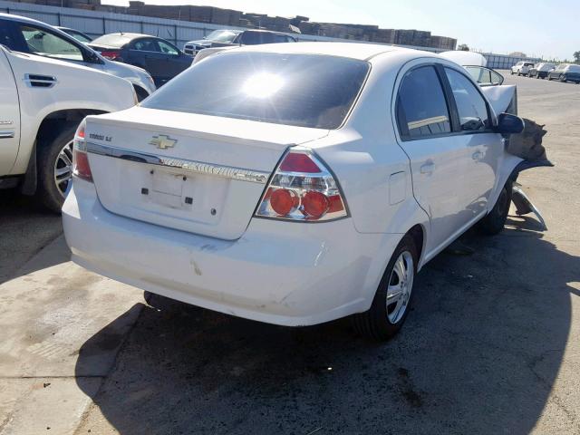 KL1TD5DE5AB046473 - 2010 CHEVROLET AVEO LS WHITE photo 4