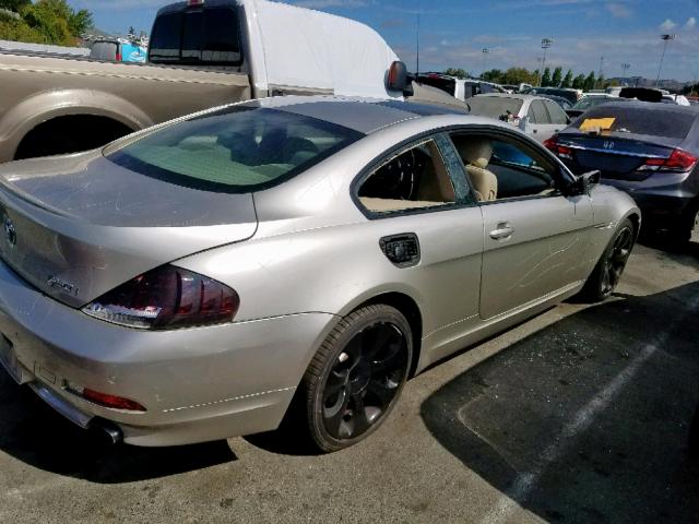 WBAEH13486CR50095 - 2006 BMW 650 I SILVER photo 6