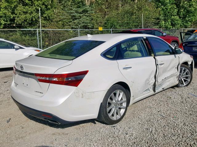 4T1BK1EB4EU126666 - 2014 TOYOTA AVALON WHITE photo 4