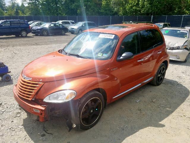 3C8FY78G03T608457 - 2003 CHRYSLER PT CRUISER ORANGE photo 2