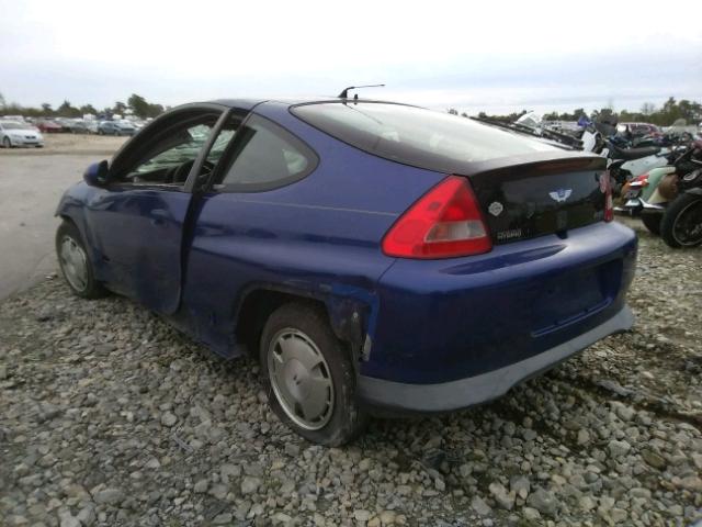 JHMZE14721T002014 - 2001 HONDA INSIGHT BLUE photo 3