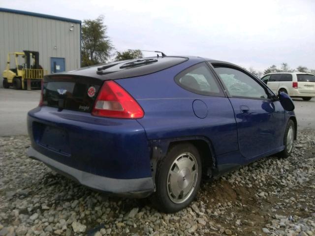 JHMZE14721T002014 - 2001 HONDA INSIGHT BLUE photo 4