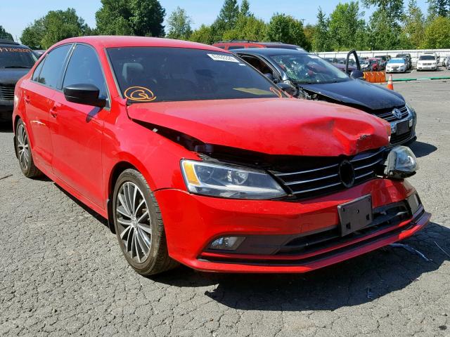 3VWB17AJ9GM243316 - 2016 VOLKSWAGEN JETTA SPOR RED photo 1