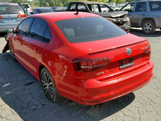 3VWB17AJ9GM243316 - 2016 VOLKSWAGEN JETTA SPOR RED photo 3