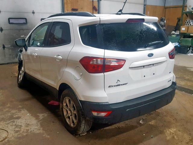 MAJ6P1UL7JC188070 - 2018 FORD ECOSPORT S WHITE photo 3