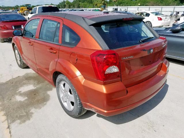 1B3HB48A09D163031 - 2009 DODGE CALIBER SX ORANGE photo 3