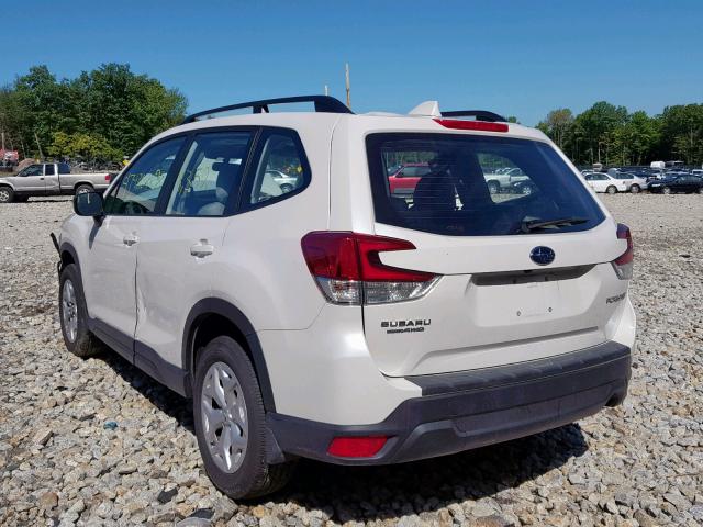 JF2SKACC6KH416638 - 2019 SUBARU FORESTER WHITE photo 3