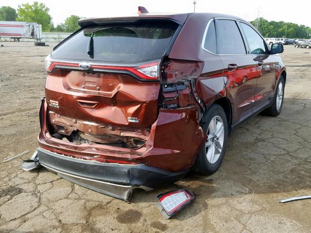 2FMTK4J99FBB65897 - 2015 FORD EDGE SEL BROWN photo 4