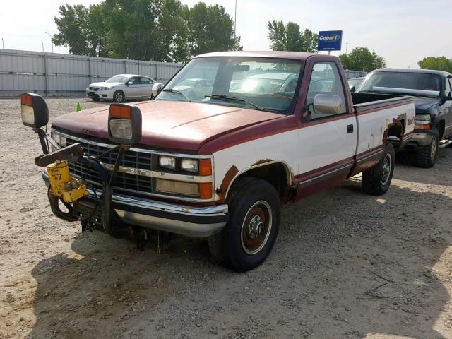 1GCDK14H2KZ130488 - 1989 CHEVROLET GMT-400 K1 MAROON photo 2