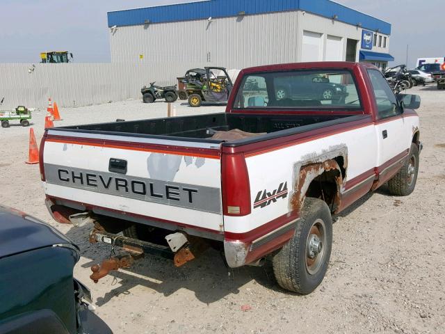 1GCDK14H2KZ130488 - 1989 CHEVROLET GMT-400 K1 MAROON photo 4