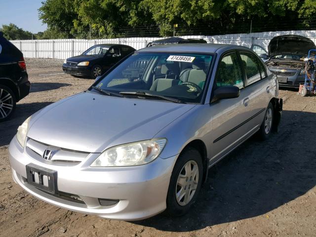 2HGES16484H941280 - 2004 HONDA CIVIC DX SILVER photo 2