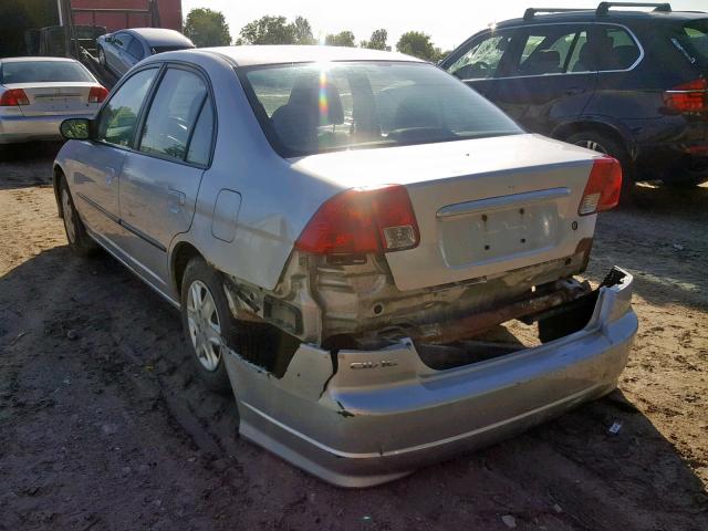 2HGES16484H941280 - 2004 HONDA CIVIC DX SILVER photo 3