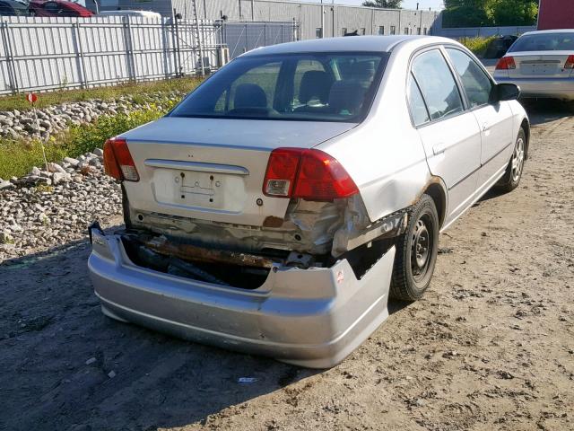 2HGES16484H941280 - 2004 HONDA CIVIC DX SILVER photo 4