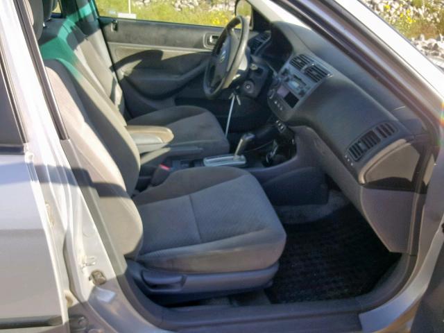 2HGES16484H941280 - 2004 HONDA CIVIC DX SILVER photo 5