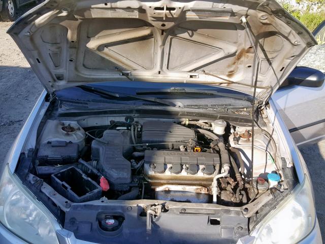 2HGES16484H941280 - 2004 HONDA CIVIC DX SILVER photo 7