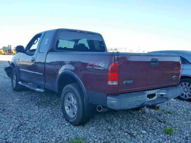 2FTRX18L13CA23646 - 2003 FORD F150 MAROON photo 3