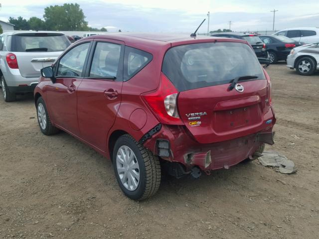 3N1CE2CP4FL374452 - 2015 NISSAN VERSA NOTE RED photo 3