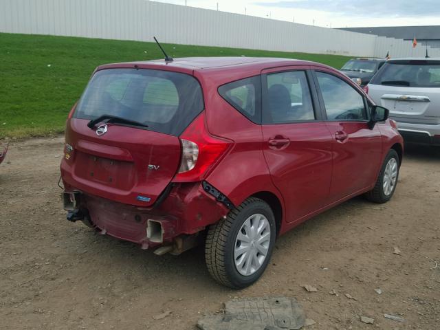 3N1CE2CP4FL374452 - 2015 NISSAN VERSA NOTE RED photo 4