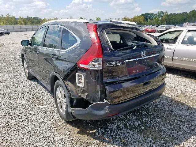 5J6RM3H78DL048682 - 2013 HONDA CR-V EXL BLACK photo 3