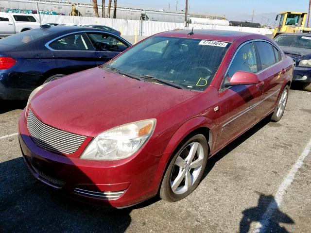 1G8ZS57N67F299639 - 2007 SATURN AURA XE RED photo 2