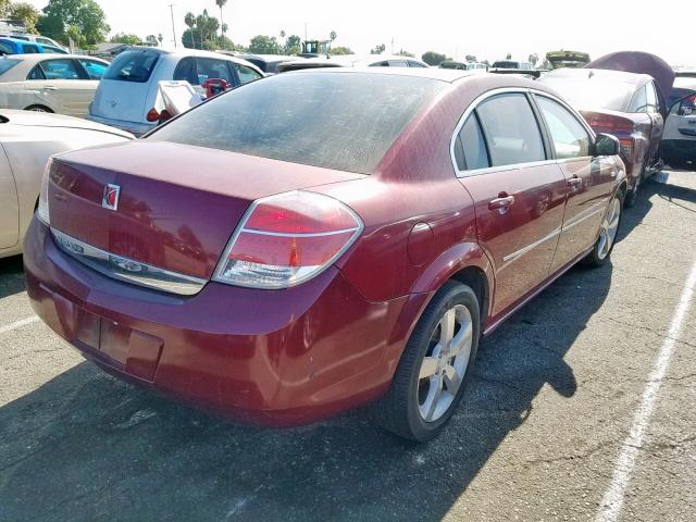 1G8ZS57N67F299639 - 2007 SATURN AURA XE RED photo 4