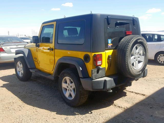 1J4FA24109L752051 - 2009 JEEP WRANGLER X YELLOW photo 3