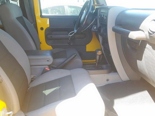 1J4FA24109L752051 - 2009 JEEP WRANGLER X YELLOW photo 5