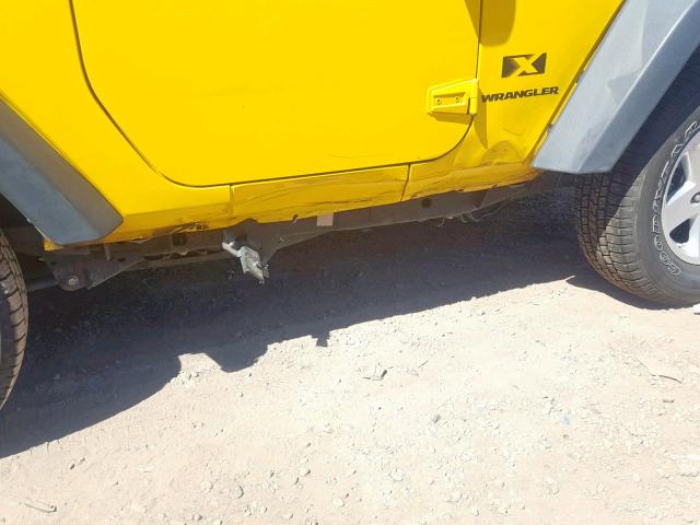 1J4FA24109L752051 - 2009 JEEP WRANGLER X YELLOW photo 9