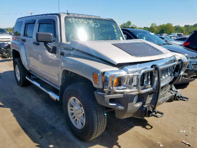 5GTDN13E078151635 - 2007 HUMMER H3 GRAY photo 1